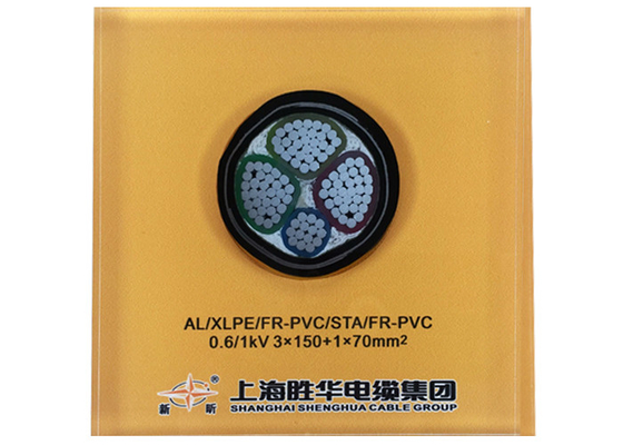 CHINA van het de Kabelal/xlpe/sta/pvc Aluminium van 0.6/1kV 3x150+1x70 mm2 YJLV22 Gepantserde Elektro de Machtskabel leverancier
