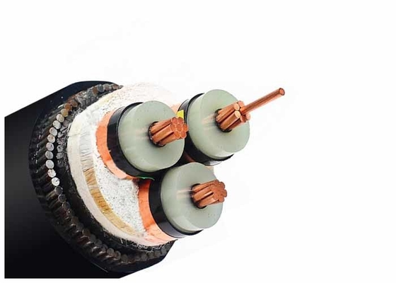 CHINA 6 / 10KV 3 Kern Vastgelopen de Draad Gepantserde Elektrokabel van het Koperstaal/Machtskabel leverancier