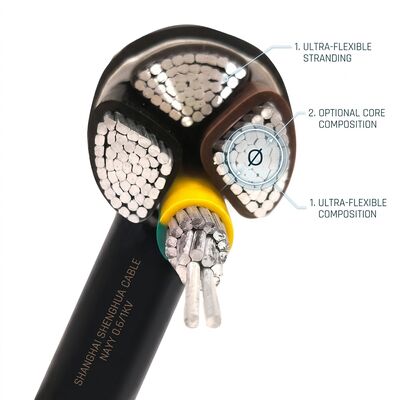 CHINA Oliebestendige chemisch bestendige PVC-geïsoleerde kabel 450/750V 3 aderig industrieel gebruik leverancier