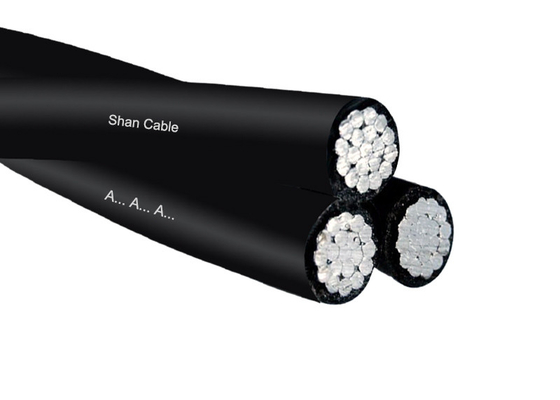 Shanghai Shenghua Cable 3 Core Aerial Bundled Triplex Service Drop Cable For Overhead Power Transmission Lines leverancier