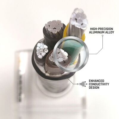 LSZH Low Smoke Zero Halogen PVC Geïsoleerde kabel 0.6/1kV 4 Core 4x50mm2 Brandveilig leverancier