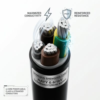 Waterdichte Vochtbestendige PVC Geïsoleerde Kabel 0.6/1kV 2 Aders 2x4mm2 Buiten Natte Ruimte leverancier
