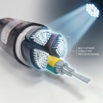 IP68 waterdicht PVC geïsoleerde stroomkabel 0.6/1kV 4x25mm2 ondergrondse directe begraving leverancier