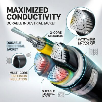 VGV 3x2.5mm2 PVC Insulated Cable 105C Heat Resistant Industrial Wiring 450/750V IEC60228 leverancier