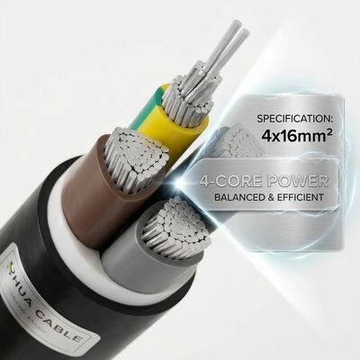 NYY 4x25mm2 PVC Insulated Cable 90C High Temperature Underground 0.6/1kV IEC60502 Power Wire leverancier