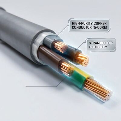 N2XCH-J 5x16mm2 Low Smoke Zero Halogen PVC Insulated Cable Tunnel 0.6/1kV IEC60502 leverancier