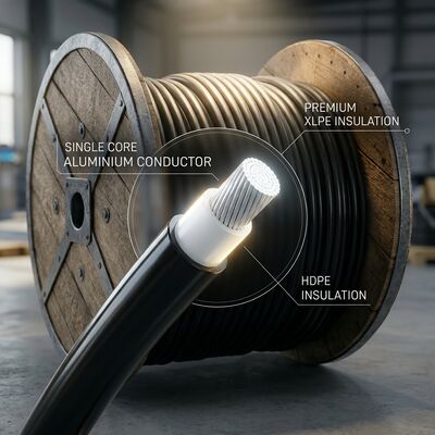 Waterproof Water Blocking HDPE Sheathed 1x630mm2 Aluminium XLPE Insulated Cable leverancier