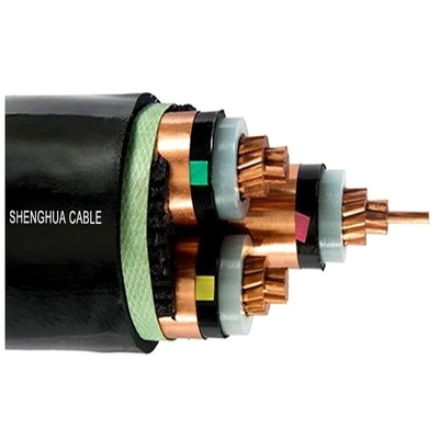 3 Core XLPE Geïsoleerde MV Power Cable Stranded Copper Conductor voor het leggen van Shenghua leverancier